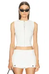 Ser.o.ya Women's Ally Stretch Denim Vest Top In White