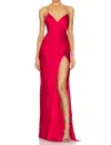 Ser.o.ya Amina Silk Dress In Red In Purple