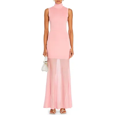 Ser.o.ya Amine Knit Maxi Dress In Coral Blush