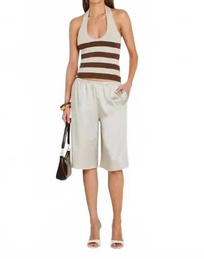 Ser.o.ya Amira Cropped Tank Top In Almond/cocoa In Neutral