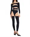 Ser.o.ya Andromeda Cut Out Catsuit In Black