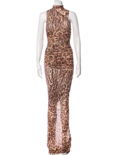 Pre-owned Ser.o.ya Animal Print Long Dress W/ Tags In Multi