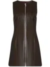 Ser.o.ya Aria Vegan Leather Mini Dress In Brown