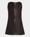 Ser.o.ya Aria Vegan Leather Mini Dress In Ash Brown