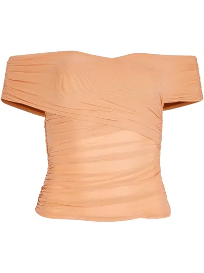 Ser.o.ya Aruba Mesh Top In Orange