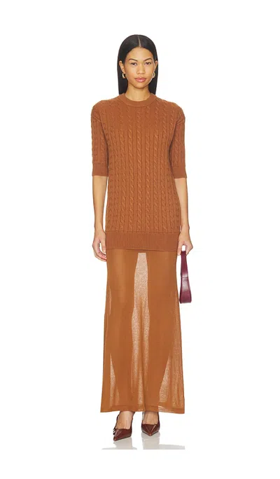 Ser.o.ya Arwen Maxi Dress In Brown