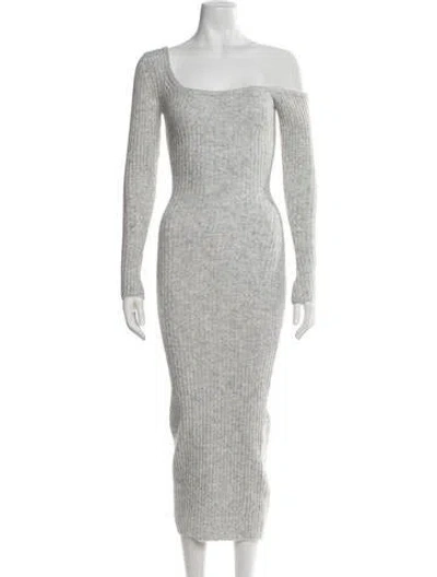 Pre-owned Ser.o.ya Asymmetrical Midi Length Dress W/ Tags In Grey