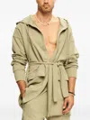 Ser.o.ya Atlas Hooded Belted Jacket In Neutral
