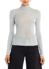 Ser.o.ya Avery Metallic Knit Top In Silver