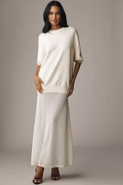 Ser.o.ya Awen Twofer Sheer Knit Dress In White
