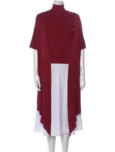 Pre-owned Ser.o.ya Bamboo Mock Neck Sweater In Burgundy