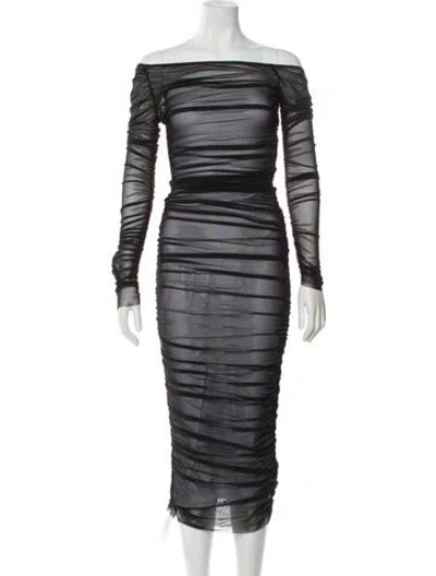 Pre-owned Ser.o.ya Bateau Neckline Knee-length Dress In Blue