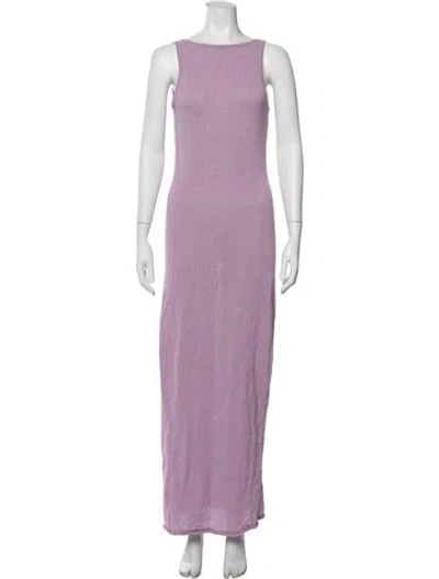 Pre-owned Ser.o.ya Bateau Neckline Long Dress In Purple