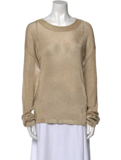 Pre-owned Ser.o.ya Bateau Neckline Long Sleeve Sweatshirt In Neutral