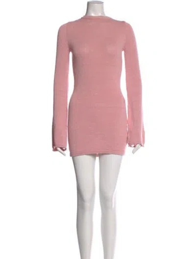 Pre-owned Ser.o.ya Bateau Neckline Mini Dress In Pink