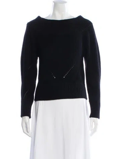 Pre-owned Ser.o.ya Bateau Neckline Sweater In Black