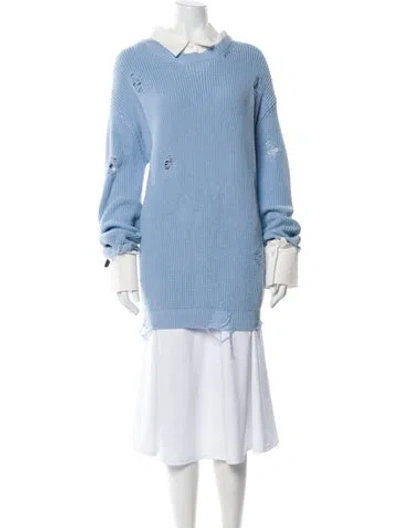 Pre-owned Ser.o.ya Bateau Neckline Sweater In Blue
