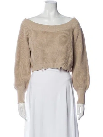 Pre-owned Ser.o.ya Bateau Neckline Sweater In Neutral