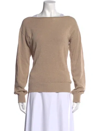Pre-owned Ser.o.ya Bateau Neckline Sweater In Neutral