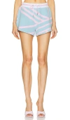 Ser.o.ya Beau Short In Jacquard Pink & Blue