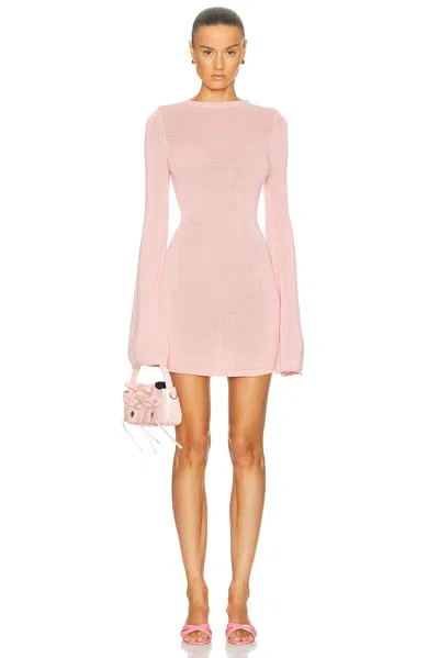 Ser.o.ya Bec Knit Mini Dress In Coral Blush