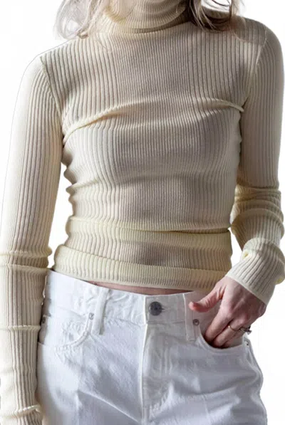 Ser.o.ya Belen Turtleneck Top In Shortbread In Neutral