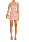 Ser.o.ya Benni Metallic Striped Mini Dress
