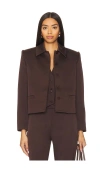 Ser.o.ya Bex Satin Jacket In Ash Brown