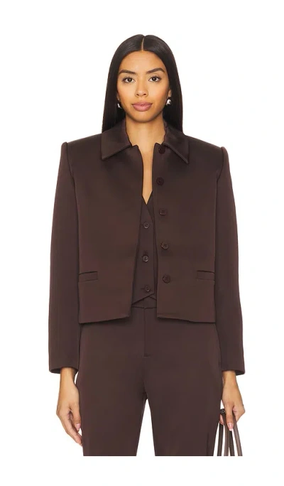 Ser.o.ya Bex Satin Jacket In Ash Brown