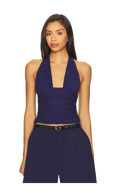 Ser.o.ya Bimini Mesh Halter Top In Blue