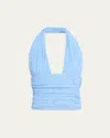 Ser.o.ya Bimini Mesh Halter Top In Gray