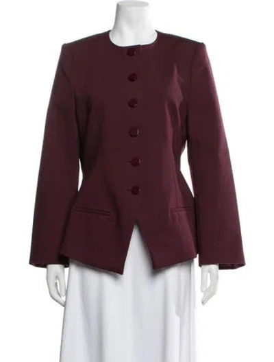 Pre-owned Ser.o.ya Blazer In Burgundy