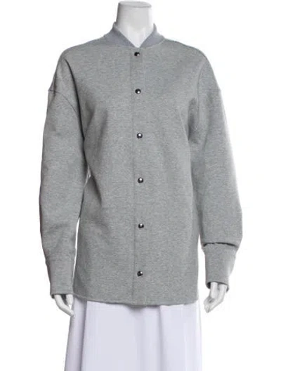 Pre-owned Ser.o.ya Bomber Jacket In Gray
