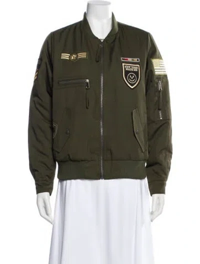 Pre-owned Ser.o.ya Bomber Jacket In Green