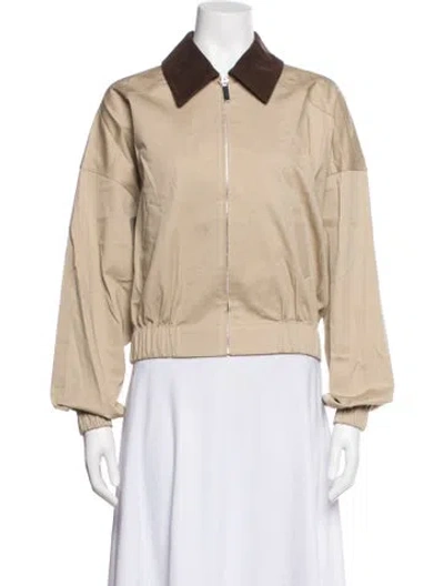 Pre-owned Ser.o.ya Bomber Jacket In Neutrals
