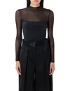 Ser.o.ya Brandi Mesh Bodysuit In Black