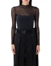 Ser.o.ya Brandi Mesh Bodysuit In Black