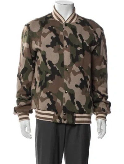 Pre-owned Ser.o.ya Camouflage Print Bomber Jacket In Neutrals