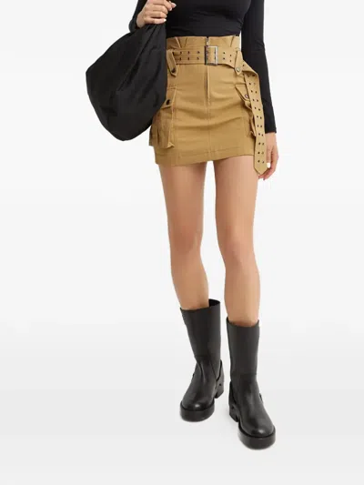 Ser.o.ya Cargo Belt Mini Skirt In Brown