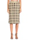 Ser.o.ya Carl Linen Midi Skirt In Classic Gingham In Multi