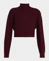 Ser.o.ya Carmen Mid Cropped Sweater In Merlot