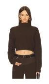 Ser.o.ya Carmen Mid Cropped Sweater In Brown