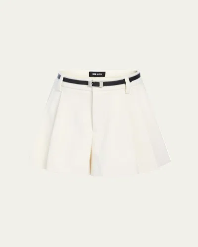 Ser.o.ya Carol Tailored Shorts In Neutral