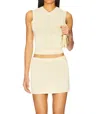Ser.o.ya Cassie Mini Skirt In Pastel Yellow In White