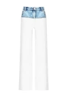 Ser.o.ya Women's Chani Knit Denim Pants In White/coastline