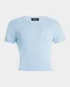 Ser.o.ya Clare Knit Baby Tee In Ice Blue