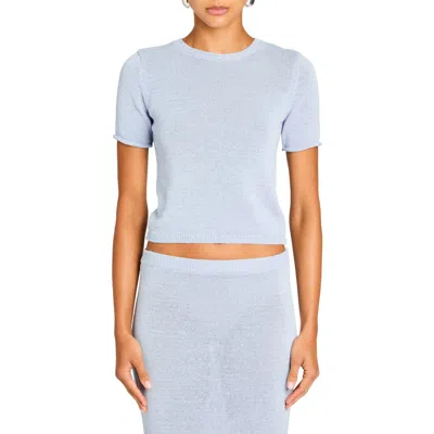 Ser.o.ya Clare Knit Baby Tee In Ice Blue