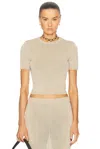 Ser.o.ya Clare Knit Baby Tee In Stone