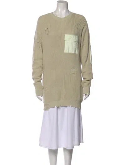 Pre-owned Ser.o.ya Colorblock Pattern Crew Neck Sweater W/ Tags In Neutral