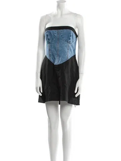 Pre-owned Ser.o.ya Colorblock Pattern Mini Dress In Multi